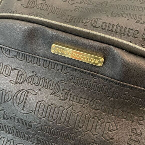Juicy Couture Black Embossed Logo Word Play Backpack - Picture 3 of 9
